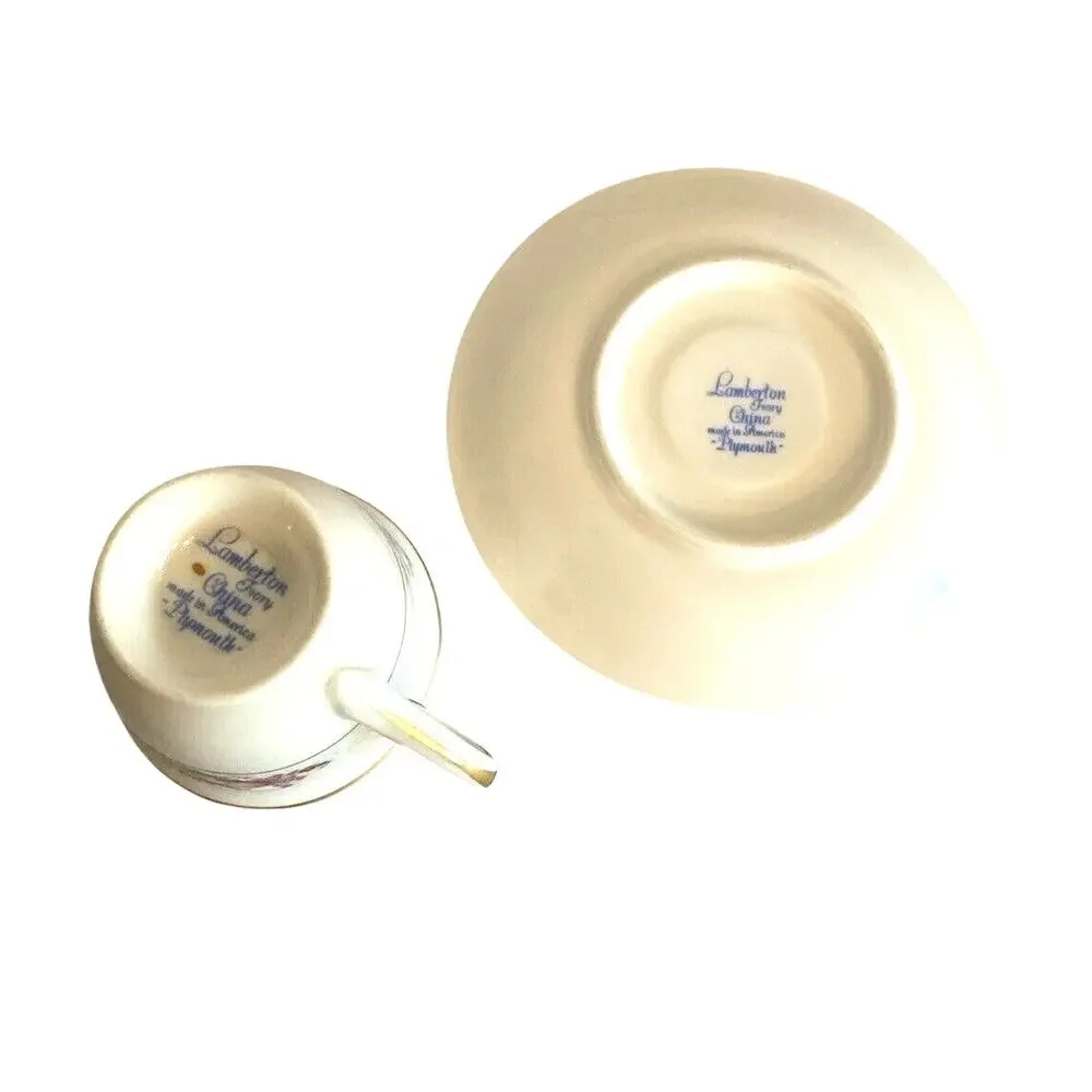 Vintage Lamberton Ivory Tea Cup & Saucer Set Demi